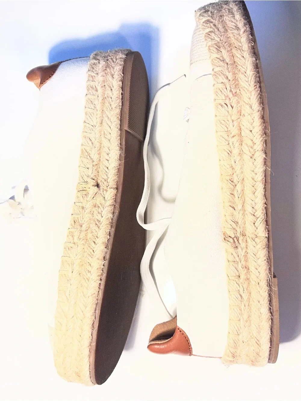 Linea Paolo Espadrilles Platform Sneakers Canvas and Leather Lace Up Women’s 8M